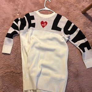 White and Black LOVE Moschino Sweater